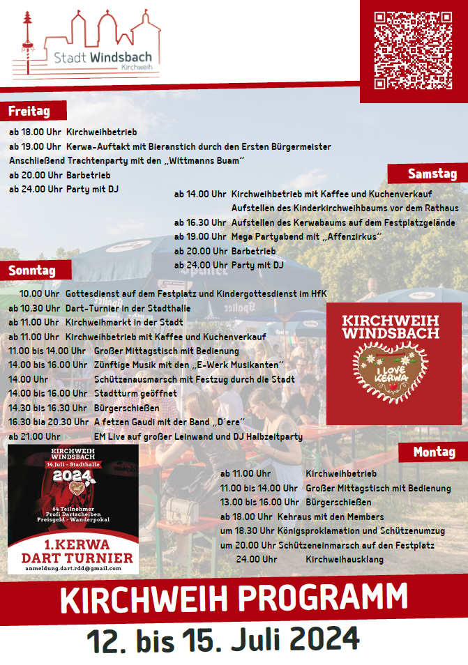  Programm Plakat Windsbacher Kirchweih 2024 