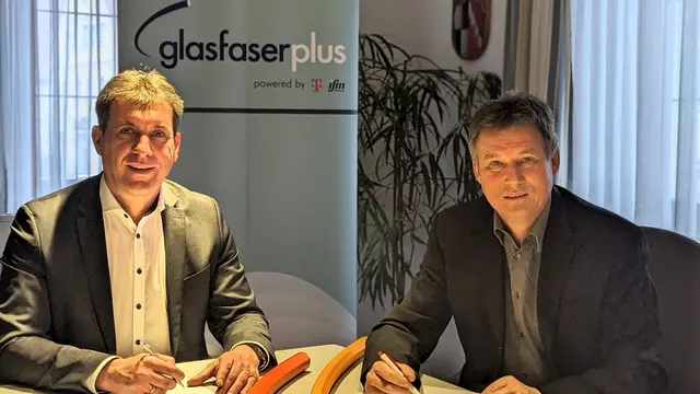 Unterzeichnung der gemeinsamen Erklärung der Stadt Windsbach und der GlasfaserPlus